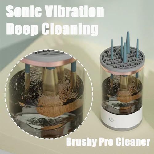 Electric Makeup Brush Cleaner Machine, USB Make up Brush Cleaner, Portable Electric Makeup Brush Cleaner, Makeup Brush Cleaner Machine with Makeup Brush Cleaner Mat for All Size Makeup Brush TamBee - Image 3