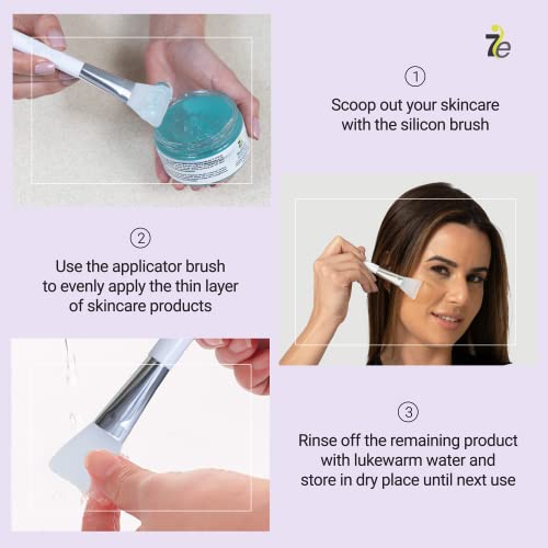 MyoLift 7eWellness Silicone Mask Applicator Brush for Skincare - Reusable, Soft, Flexible - Image 2