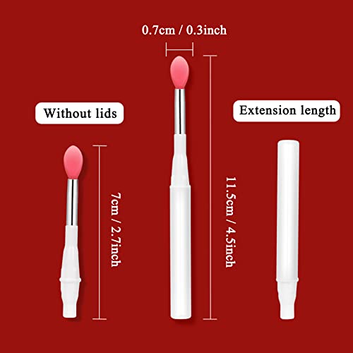 Skycase Silicone Lip Brushes, 8Pcs Dustproof Double-sided Lipstick Brush Stick - Image 4