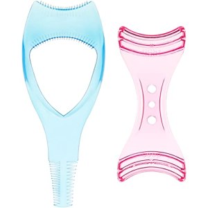 2Pcs Mascara Guard, 3 in 1 Eyelash Tool, Upper Lower Lash Applicator, Comb - Healifty Medium