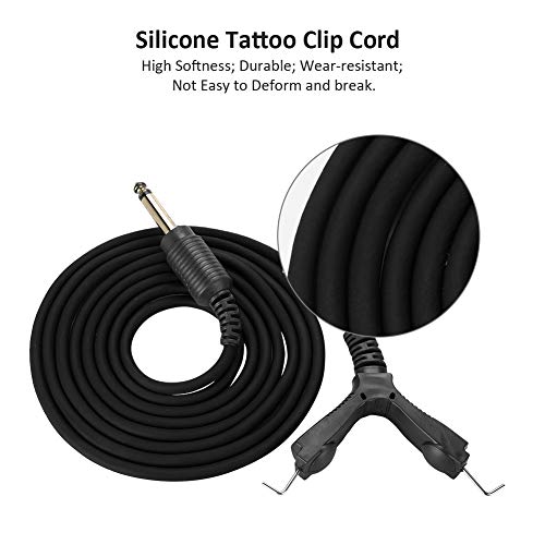 Tattoo Clip Cord 2M Silicone RCA Hook Line for Tattoo Machine Black - Image 3