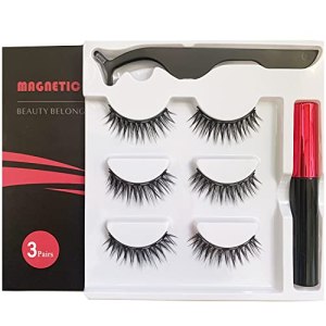 XINGDAREN Magnetic Eyeliner Lashes Natural Look Reusable 3 Pairs