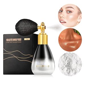 DAGEDA Glitter Spray, Sparkling Highlighter Powder, Shimmer Hair & Body Glitter, Festival Makeup (White)
