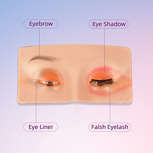ATOMUS 3D Silicone Eye Face Makeup Practice Board with Brush Reusable - Image 3