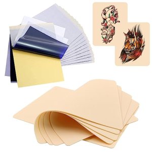 Tattoo Practice Skins - Yangna 10Pcs Double Sides 7.4x5.6" Microblading Eyebrow Blank