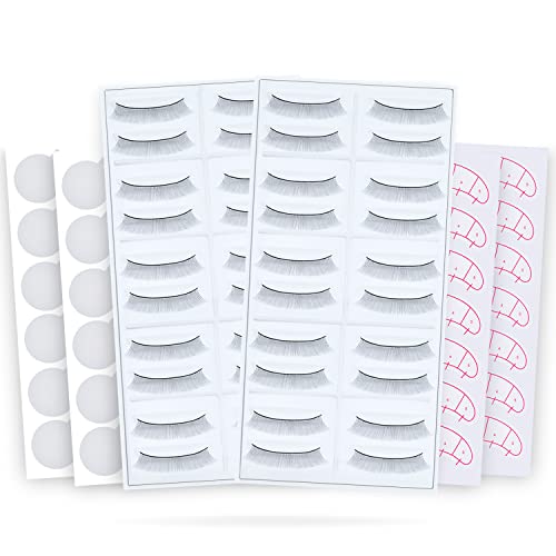 Practice Lashes for Eyelash Extensions Supplies Training Self Adhesive Natural Lash Extensions for Mannequin Head by SRCKFIZ