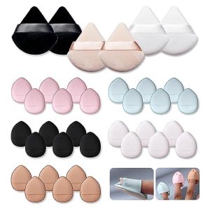 35 Pcs Multicolor Mini Finger Makeup Puff Wet Dry Dual Use Sponges for Concealer Loose Powder Blush BUFFNY
