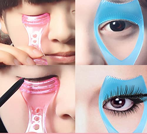 3PCS 3 in 1 Mascara Tool Plastic Makeup Eyelash Shield Applicator Guide with Eyelash Comb Brush Guard - Image 4