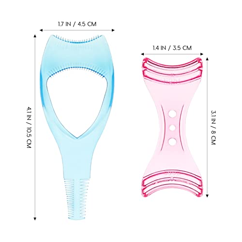 2Pcs Mascara Guard, 3 in 1 Eyelash Tool, Upper Lower Lash Applicator, Comb - Healifty Medium - Image 4