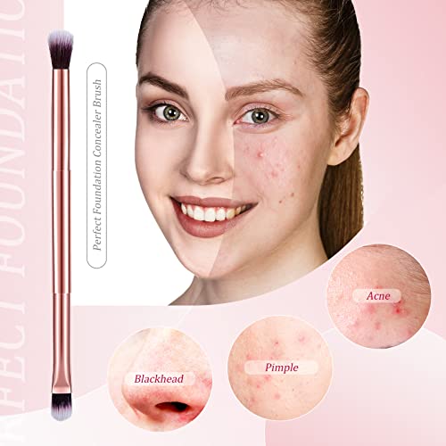 Eyeshadow Smudge Brush 2 in 1 Double Ended Concealer Brush for Blending Eye Shadow Liner - Image 3