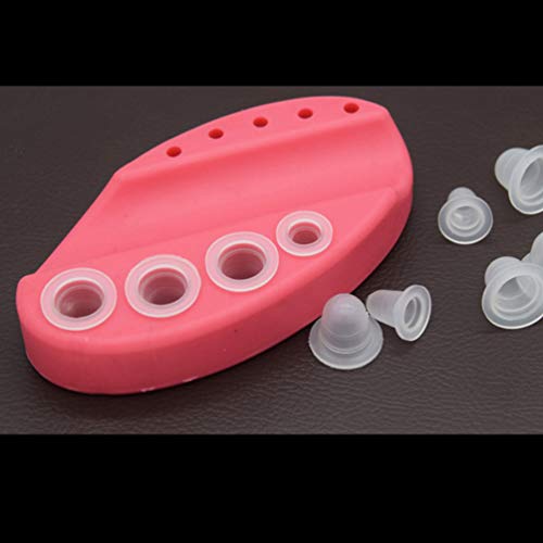Healifty Tattoo Ink Caps Silicone Eyelash Makeup Pigment Container - Image 9