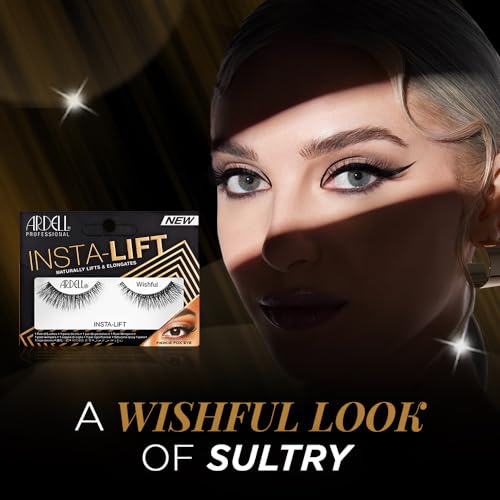 Insta-Lift False Lashes Wishful Ardell - Enhances Eye Shape, Fierce Fox Eye Look - Image 2