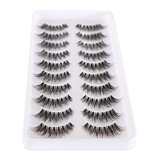 Newcally Wispy Natural False Eyelashes 10 Pairs Multipack - Image 2