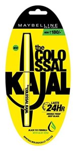 Maybelline Colossal Kajal Eyeliner Pencil - Black, Intense, Smudge-Resistant, Vitamin E