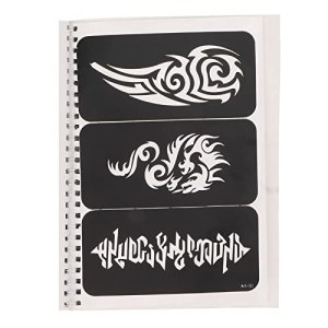 Tattoo Stencils, 99 Patterns Reusable Body Art for Women Kids Party Festivals (22.5 X 16.7cm) FILFEEL