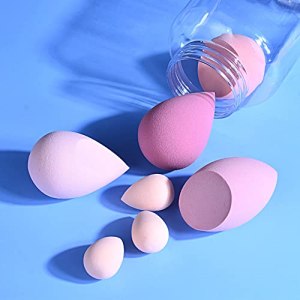 ROSETTA Beauty Blender Sponges 7 Pcs, Multi-colored, Latex Free, Vegan, for Liquid, Cream, Powder
