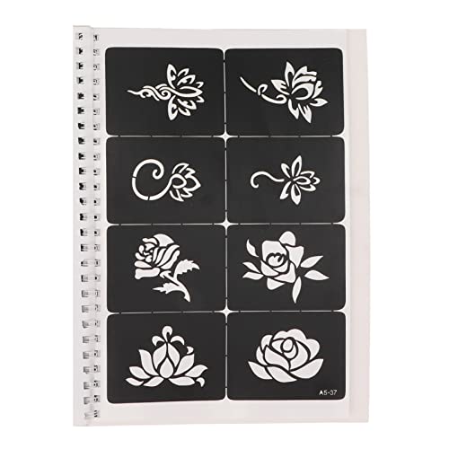 97pcs Glitter Tattoo Stencils, Boys and Man Reusable Set, PVC Material - Image 2
