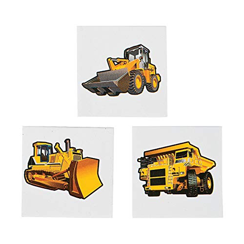 Construction Zone Tattoos (72 Pack) Temporary Tattoo