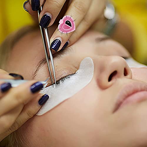 Lovely Heart Shape Glue Rings for Eyelash Extensions Pink Plastic 300 Pcs - Image 6