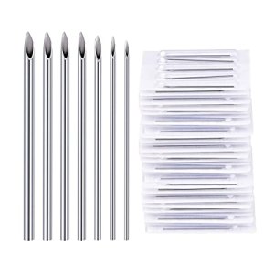 Professional Body Piercing Needles, 28 Pcs Multiple Size Steel Piercing Needles for Body Art, Nose, Lip, Navel