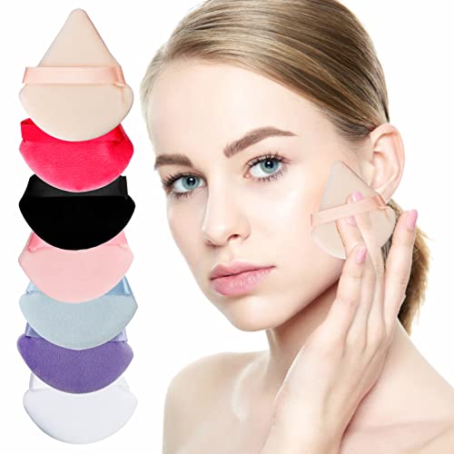 Triangle Powder Puff Makeup Setting Sponge for Face and Body, 14 Pcs, Washable