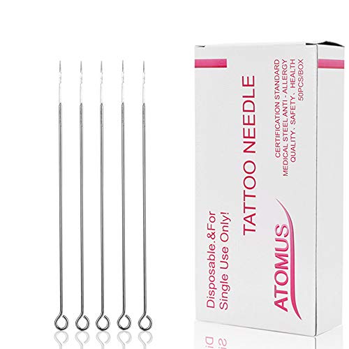 Atomus 50pcs 9RL Round Liner Disposable Tattoo Needles