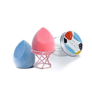 JUNO & Co. Microfiber Velvet & Rosé Sponge, Dual Layer Technology, Latex-Free, Flawless Makeup Blender
