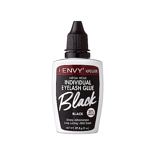 Mega Hold Individual Eyelash Adhesive Glue Black 1oz Hypoallergenic