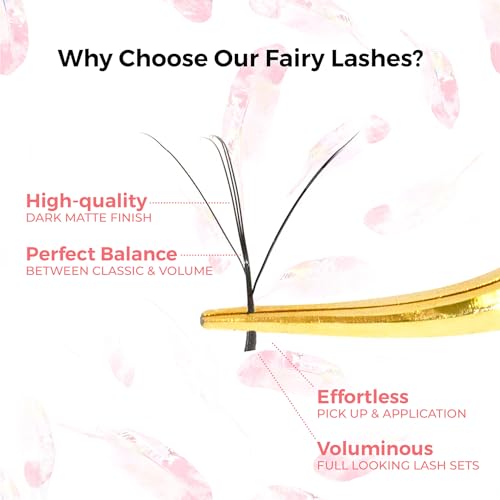 LLBA Fairy Volume Lash Extensions 3D - 0.7mm Thickness | C CC D Curl | 8-15mm Length Mixed Tray - Image 2
