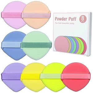 YBHWOGI Triangle Setting Powder Puff, Contouring & Under Eyes, 8 PCS