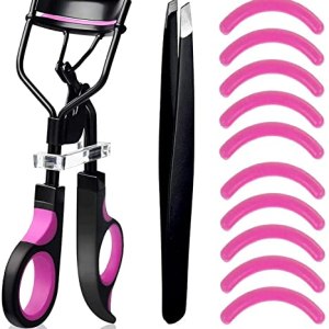 Professional Lash Curler with Silicone Refill Pads - Eye Treatment Makeup Cosmetic Tool
