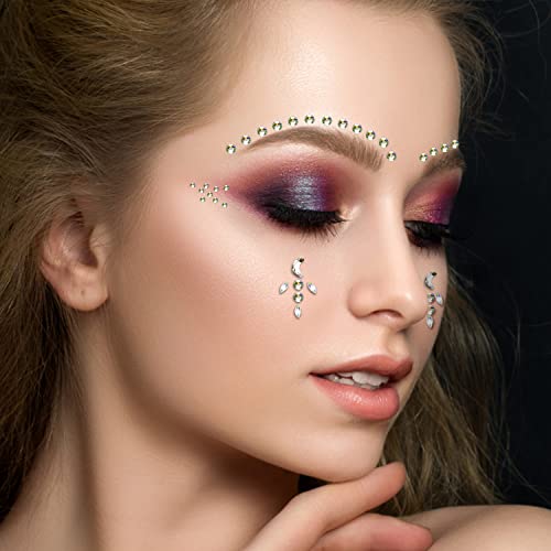 Festival Face Gems Stick on, Self-Adhesive Rhinestones for Makeup, Nail Gems Pearl Stickers - Image 3