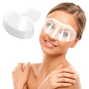 Disposable Shower Face Shield, Clear Eyelash Shield for Makeup, Salon Supplies, 50 Pcs