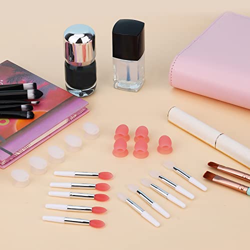 Silicone Lip Brushes with Covers, 10pcs Lip Brushes (2 Colors) - Image 2