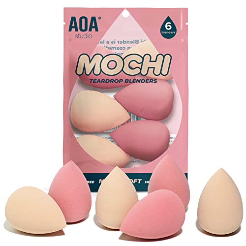 Makeup Blender Latex Free and High-definition Set of 6 for Powder Cream and Liquid