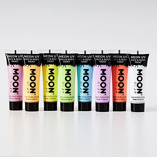 Moon Glow - 0.42oz Blacklight Neon UV Face & Body Paint - Intense Pink - Image 3