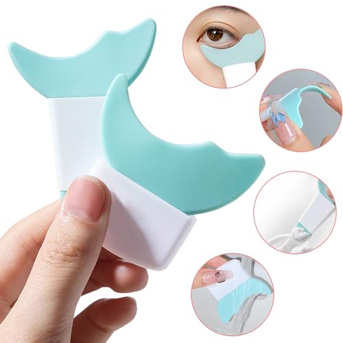 Asaisimg 4 Pcs Eyeliner Stencils Eye Makeup Aid Tool, Mascara Shield Eyelash, Eyeshadow, Eyeliner Applicator Guide - Image 3