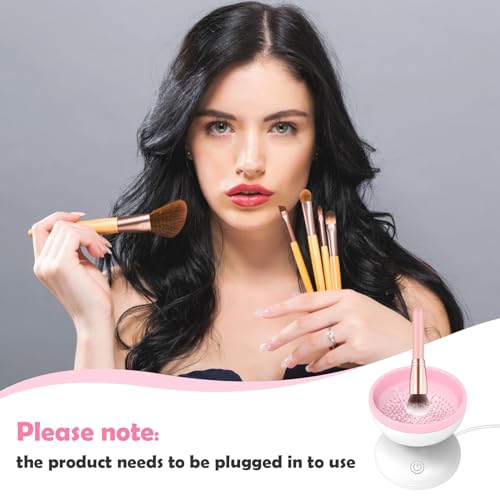 Electric Makeup Brush Cleaner Machine, Fits All Size Brushes, Automatic Spinner Machine, Beauty Blender Cleaner VELPEN - Image 4