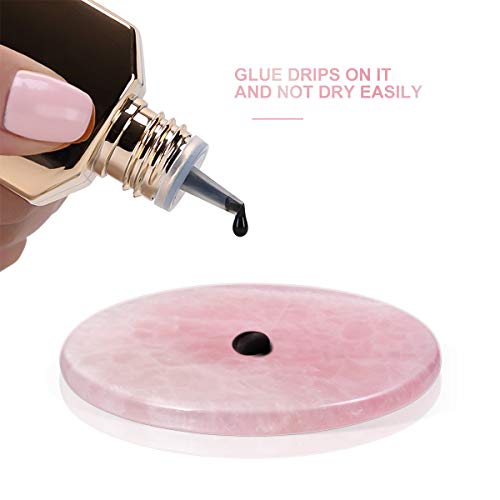 Lurrose Eyelash Extension Glue Pallet Holder Pad for Adults (Pink) - Image 2