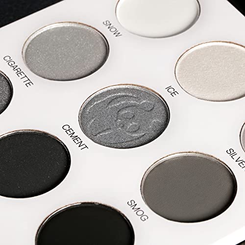DE’LANCI PANDA 9 Colors True Black Dark Grey Smokey Eyeshadow Palette Goth Makeup Pallet - Image 4