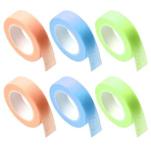 Lash Tape for Eyelashes Extension 6 Rolls Eyelash Tape Adhesive Breathable Micropore Fabric