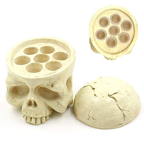 Tattoo Ink Cup Holder - 2Pcs Hard Skull Resin Stand Microblading & Tattoo Accessories - Image 3