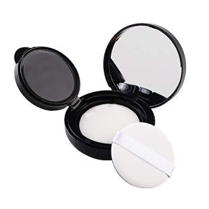 "Refillable Black Air Cushion Powder Puff Box 0.5oz 15ml with Mirror"