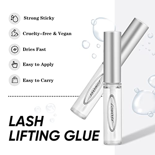 Lomansa Lash Lift Glue 2pcs, Eyelash Lifting Adhesive Perming Rod Strong Fix Glue for Lashes and Brows Curl 0.16 Fl Oz (Pack of 2) - Image 3