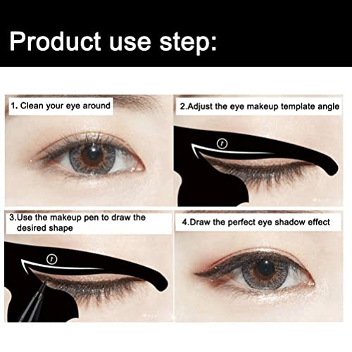 ZKTSRY Cat Eyeliner Stencils, Matte PVC Material Smoky Eyeshadow Applicators - Image 3