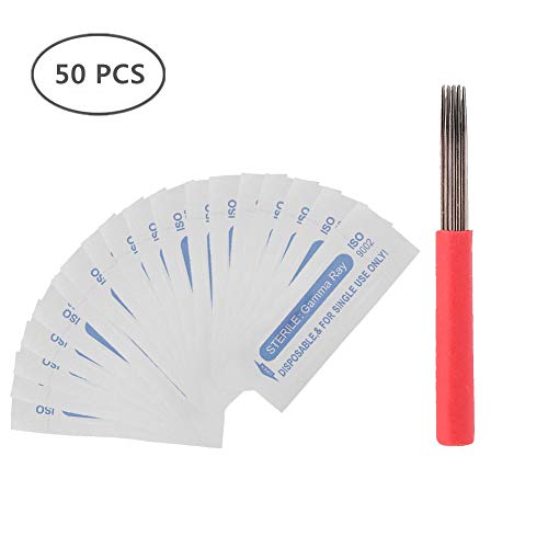 Disposable Tattoo Needles Semi-permanent Eyebrow Makeup Pen 19 Pin Round Fog Eyebrow Tattoo Blades Stainless