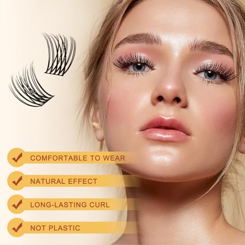 QUEWEL Lash Extension Kit, Clusters Bond & Seal, Applicator Tool, Glue Remover, Natural Look (FDD-H01-kit) - Image 104