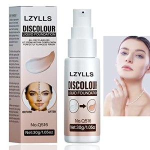 Color Changing Foundation Liquid,Concealer Cover Cream Full Coverage Flawless,All-Day Moisturizing Liquid Base Makeup Nude Face Foundation for Women and Girls LZYLLS