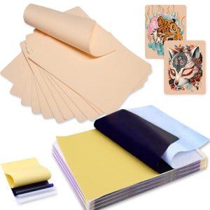 CINRA Tattoo Practice Skin with Transfer Paper, 30PCS Tattoo Fake Skin Kit