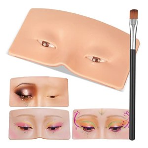 ATOMUS 3D Silicone Eye Face Makeup Practice Board with Brush Reusable